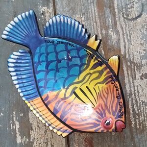 Ben Diller Potters Angelfish Pottery Hawaii bowl 2002 mint